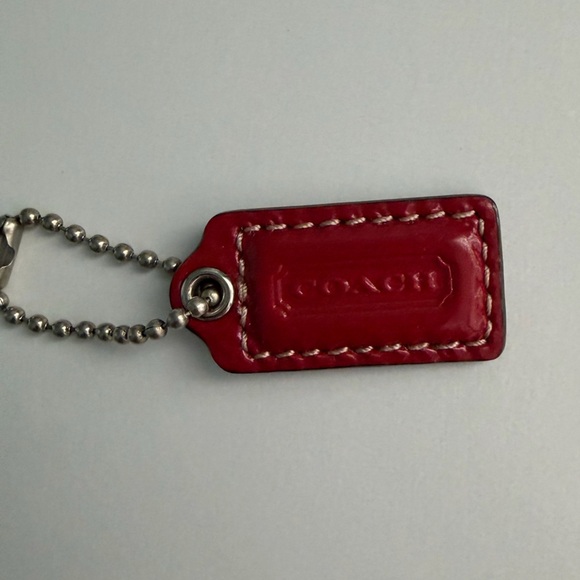 Coach Accessories - Vintage Coach Mini Red Patent Leather HangTag